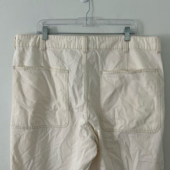 Madewell Men's Patch Pocket Relaxed Fit Button Fly Straight Jeans Ecru 29 New - Picture 6 of 8